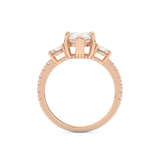 Pear Cut 2.0 Carat Moissanite Ring – Cluster Setting in Gold