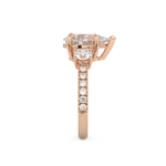Pear Cut 2.0 Carat Moissanite Ring – Cluster Setting in Gold
