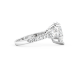 Pear Cut 2.0 Carat Moissanite Ring – Cluster Setting in Gold