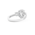 Pear Cut 2.0 Carat Moissanite Ring – Cluster Setting in Gold