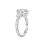 Pear Cut 2.0 Carat Moissanite Ring – Cluster Setting in Gold
