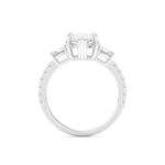 Pear Cut 2.0 Carat Moissanite Ring – Cluster Setting in Gold