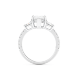 Pear Cut 2.0 Carat Moissanite Ring – Cluster Setting in Gold