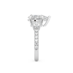 Pear Cut 2.0 Carat Moissanite Ring – Cluster Setting in Gold