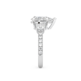 Pear Cut 2.0 Carat Moissanite Ring – Cluster Setting in Gold