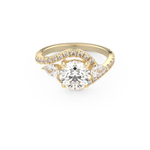 Round Cut 1.5 Carat Moissanite Ring – Cluster Setting in Gold