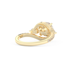Round Cut 1.5 Carat Moissanite Ring – Cluster Setting in Gold