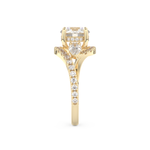 Round Cut 1.5 Carat Moissanite Ring – Cluster Setting in Gold
