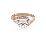 Round Cut 1.5 Carat Moissanite Ring – Cluster Setting in Gold