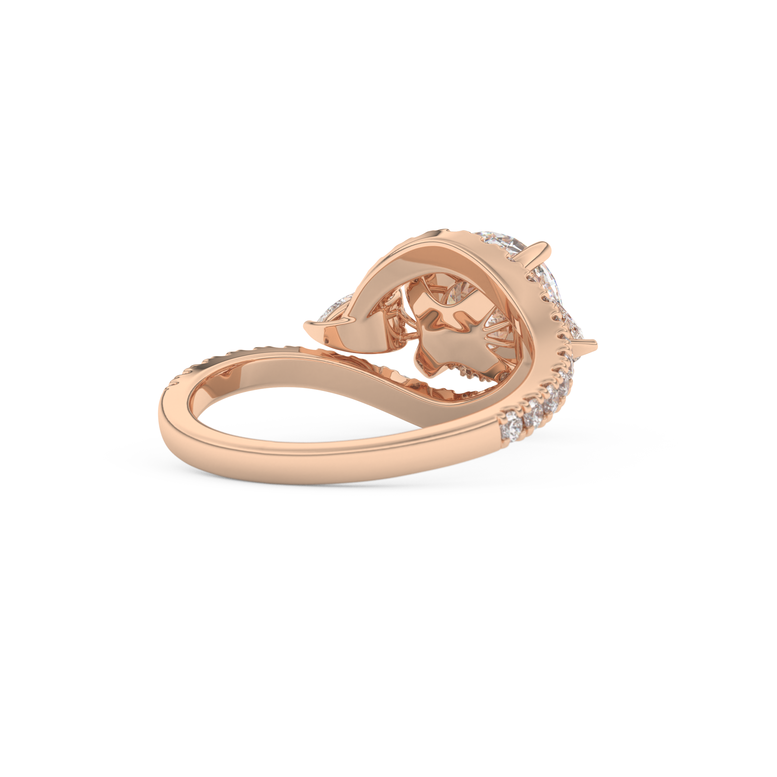 Round Cut 1.5 Carat Moissanite Ring – Cluster Setting in Gold