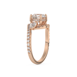 Round Cut 1.5 Carat Moissanite Ring – Cluster Setting in Gold