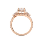 Round Cut 1.5 Carat Moissanite Ring – Cluster Setting in Gold