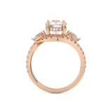 Round Cut 1.5 Carat Moissanite Ring – Cluster Setting in Gold