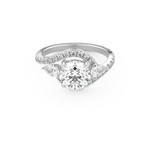 Round Cut 1.5 Carat Moissanite Ring – Cluster Setting in Gold