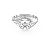 Round Cut 1.5 Carat Moissanite Ring – Cluster Setting in Gold