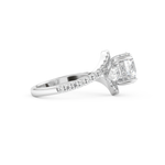 Round Cut 1.5 Carat Moissanite Ring – Cluster Setting in Gold