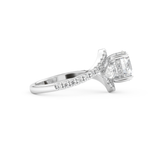 Round Cut 1.5 Carat Moissanite Ring – Cluster Setting in Gold