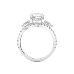 Round Cut 1.5 Carat Moissanite Ring – Cluster Setting in Gold