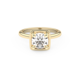 Round Cut 1.5 Carat Moissanite Ring – Pave Setting in Gold