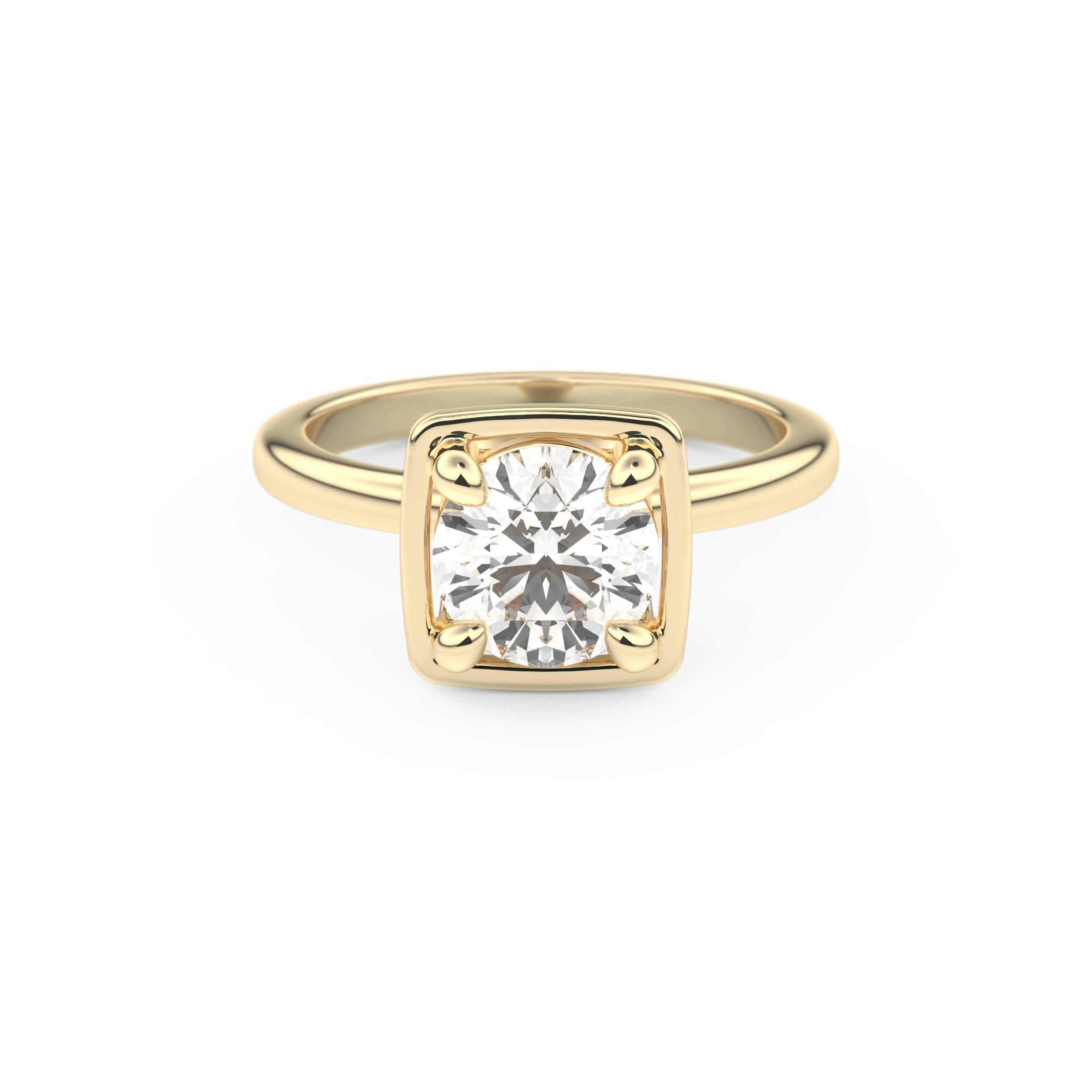 Round Cut 1.5 Carat Moissanite Ring – Pave Setting in Gold
