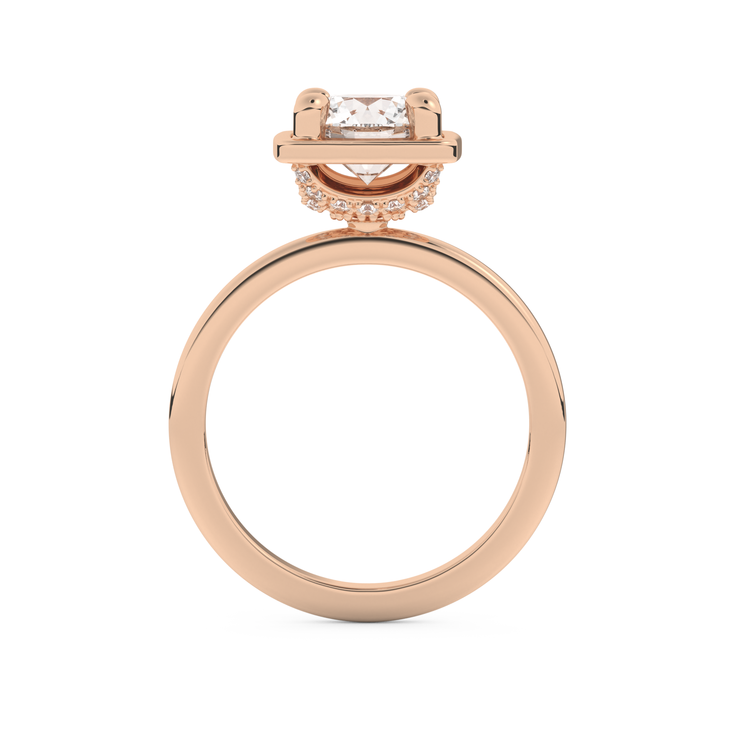 Round Cut 1.5 Carat Moissanite Ring – Pave Setting in Gold