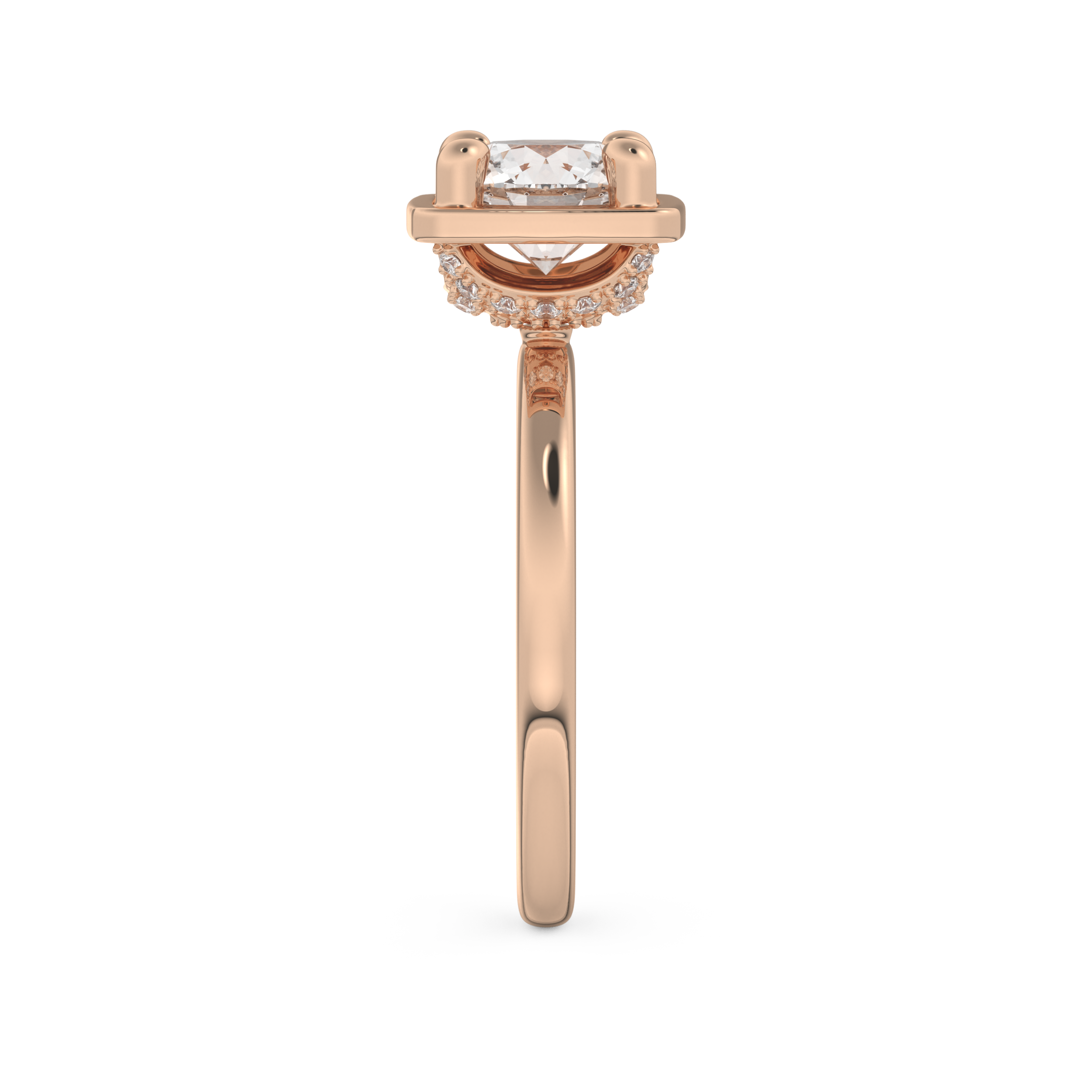 Round Cut 1.5 Carat Moissanite Ring – Pave Setting in Gold
