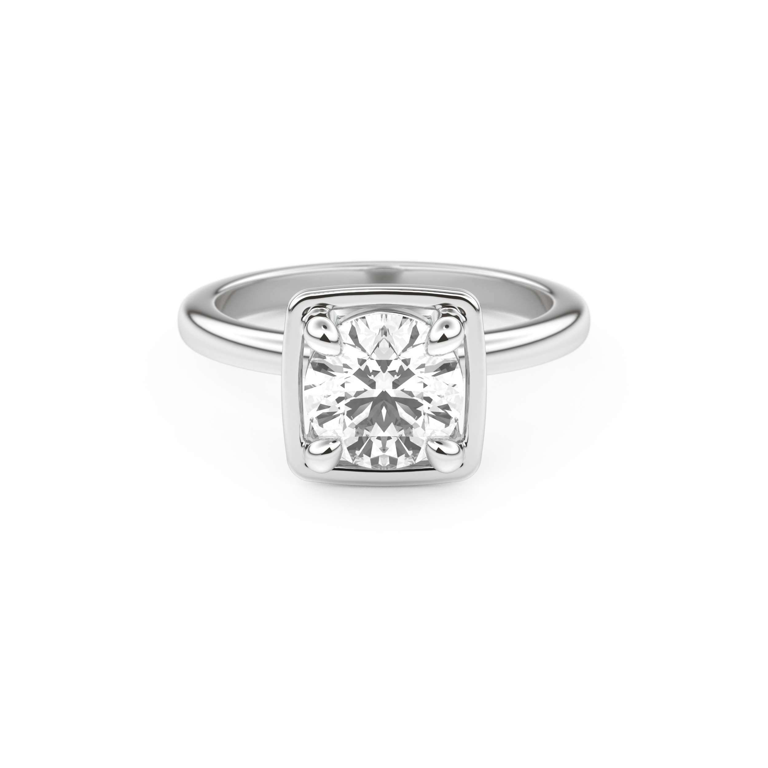 Round Cut 1.5 Carat Moissanite Ring – Pave Setting in Gold