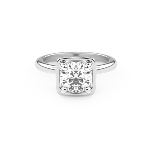 Round Cut 1.5 Carat Moissanite Ring – Pave Setting in Gold