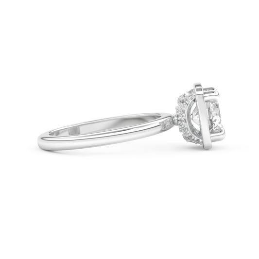 Round Cut 1.5 Carat Moissanite Ring – Pave Setting in Gold