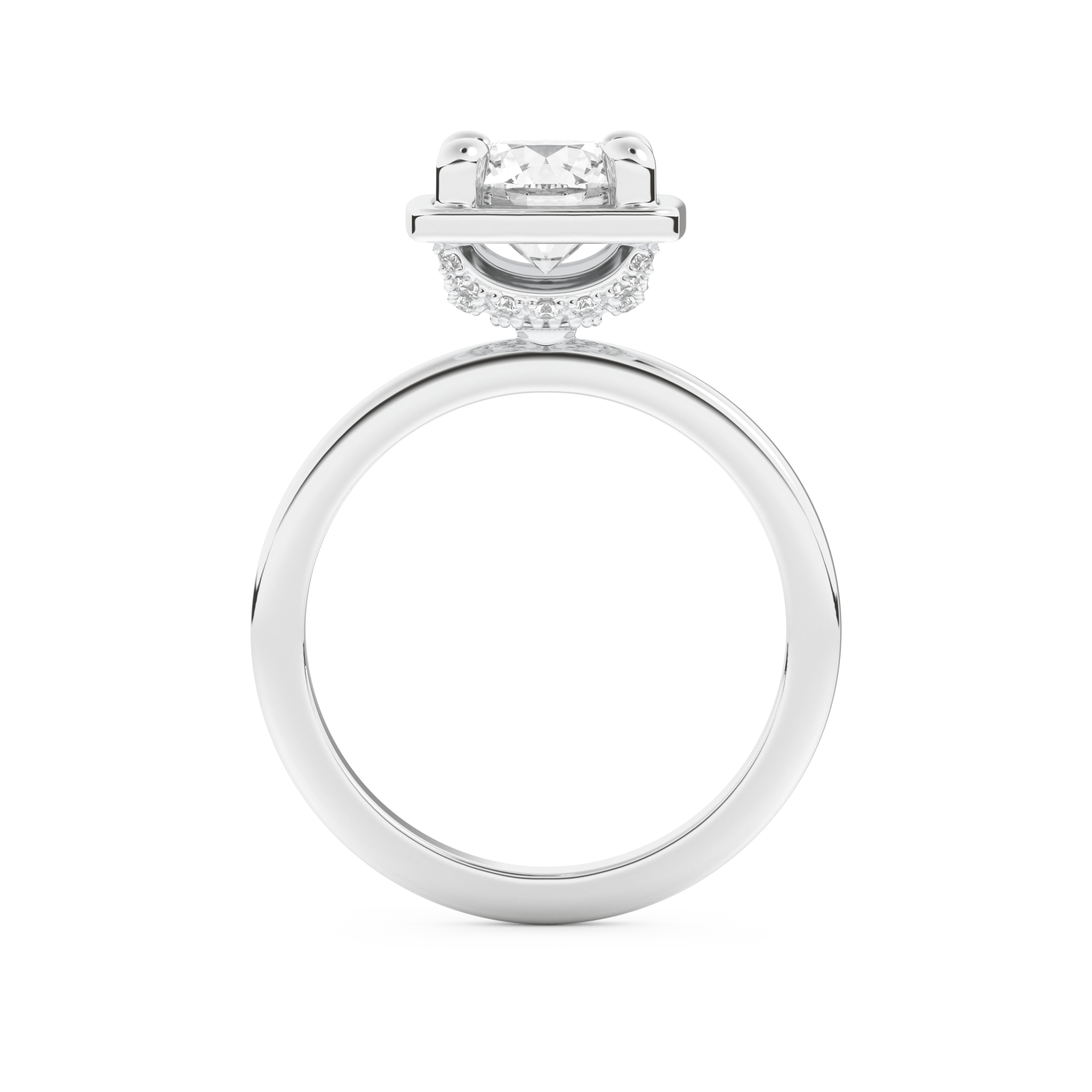 Round Cut 1.5 Carat Moissanite Ring – Pave Setting in Gold