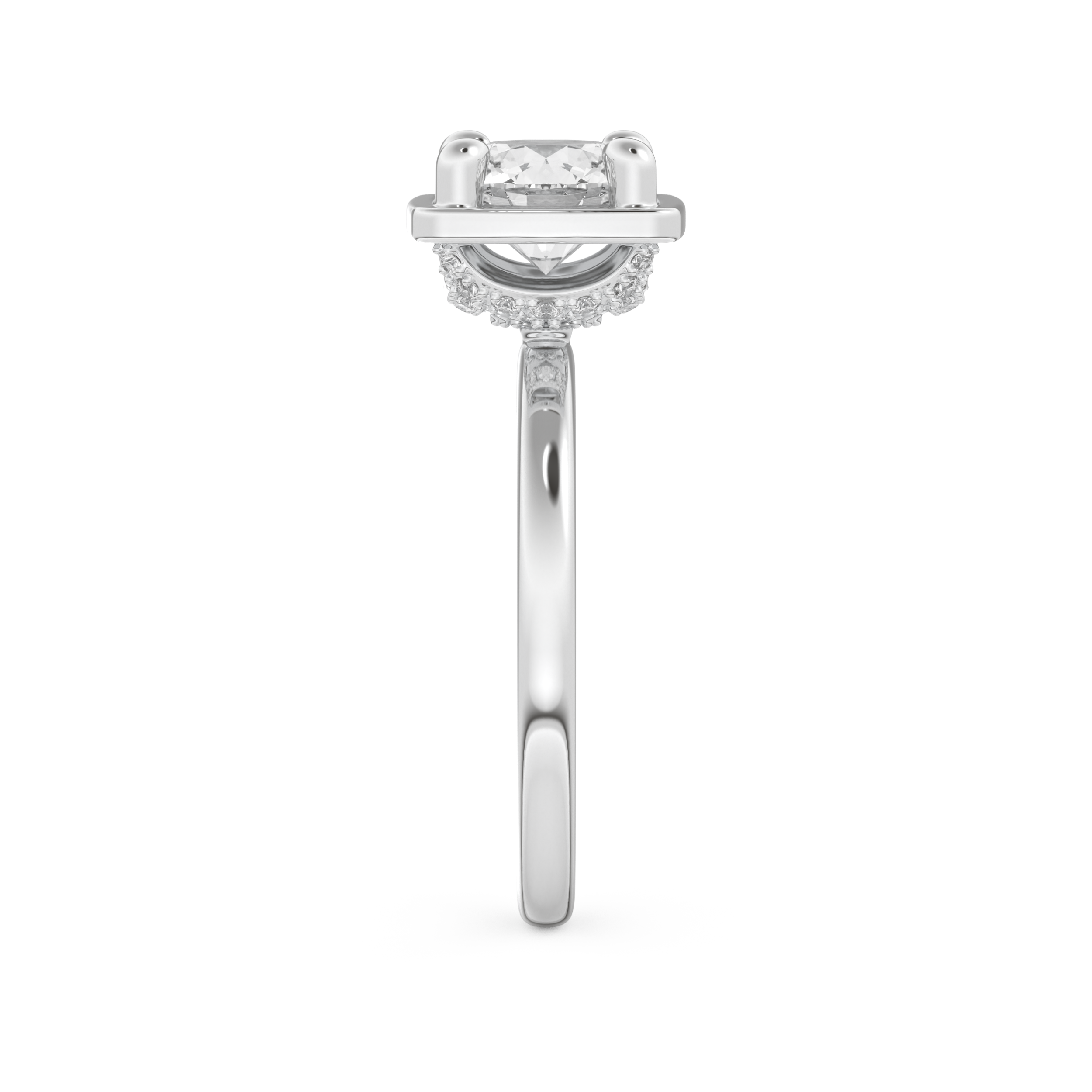 Round Cut 1.5 Carat Moissanite Ring – Pave Setting in Gold