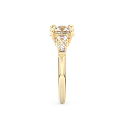Round Cut 1.5 Carat Moissanite Ring – Cluster Setting in Gold