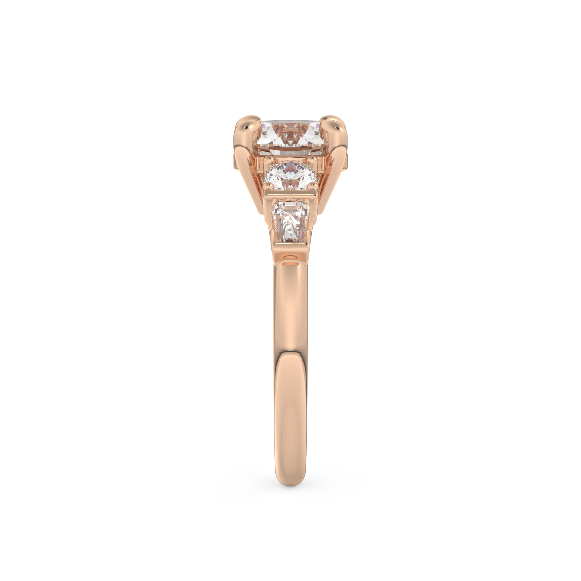 Round Cut 1.5 Carat Moissanite Ring – Cluster Setting in Gold