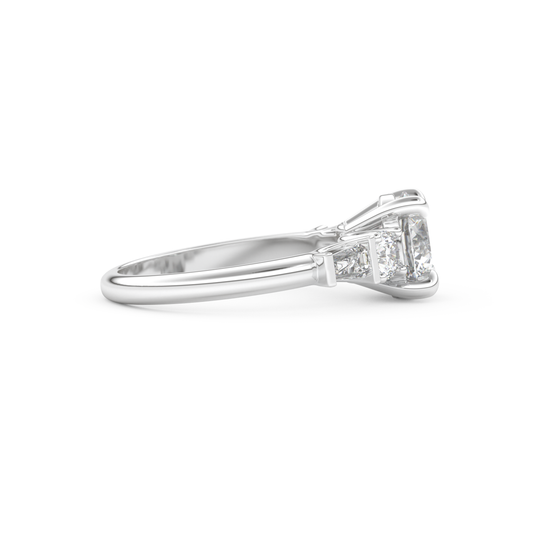 Round Cut 1.5 Carat Moissanite Ring – Cluster Setting in Gold