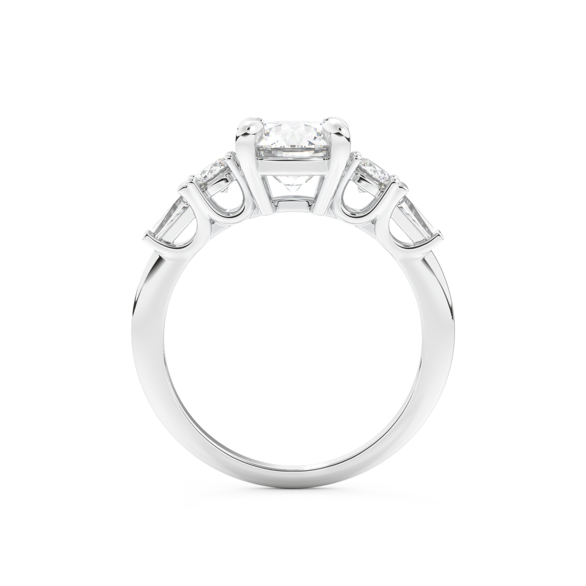Round Cut 1.5 Carat Moissanite Ring – Cluster Setting in Gold
