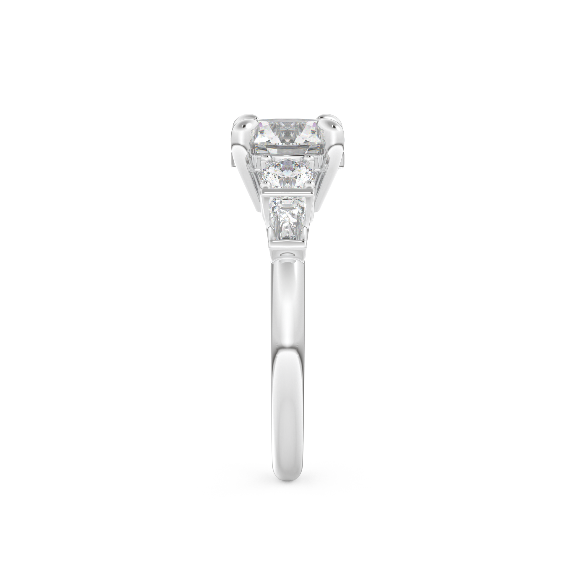 Round Cut 1.5 Carat Moissanite Ring – Cluster Setting in Gold