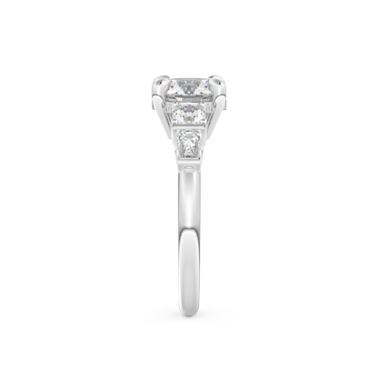 Round Cut 1.5 Carat Moissanite Ring – Cluster Setting in Gold