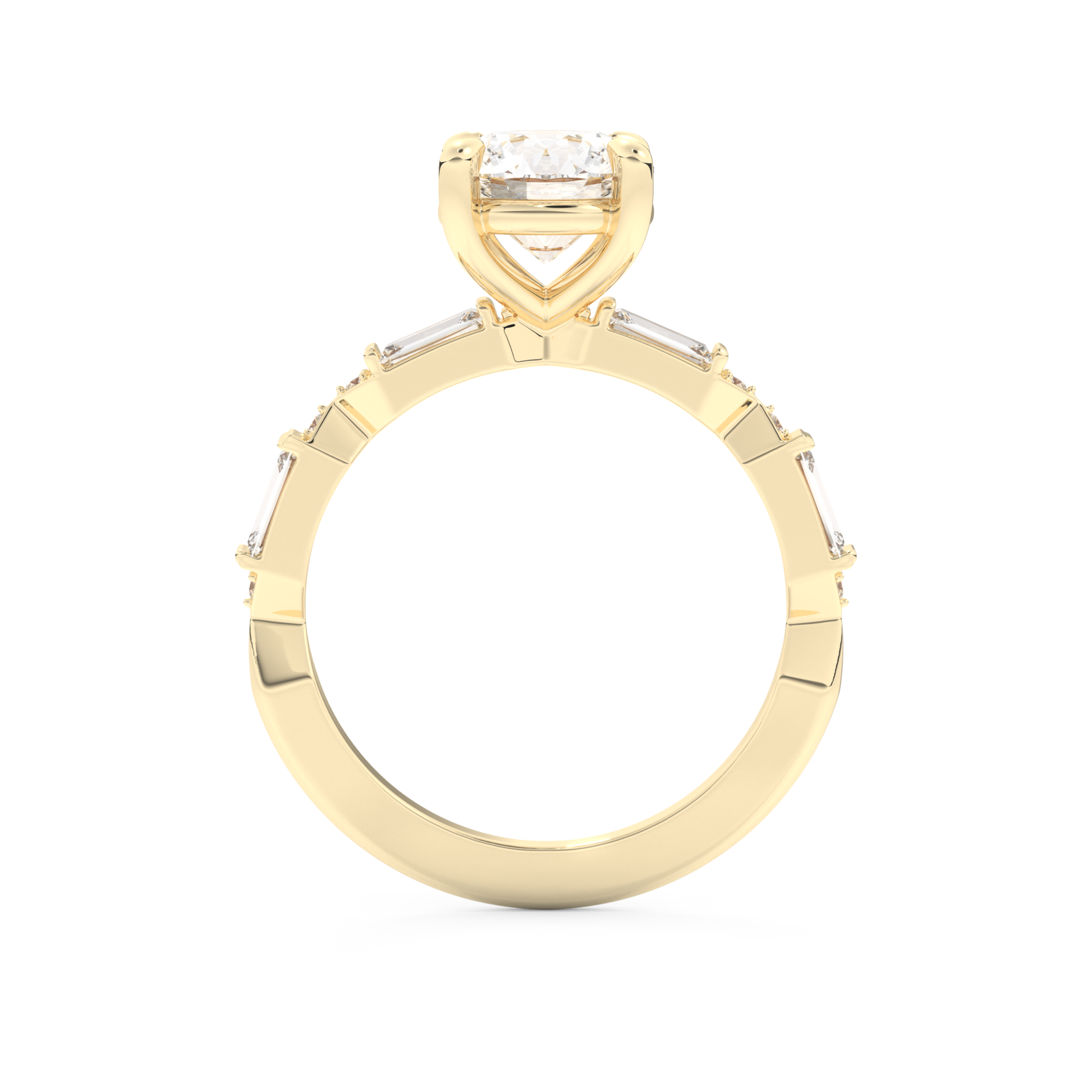 Round Cut 1.5 Carat Moissanite Ring – Pave Setting in Gold
