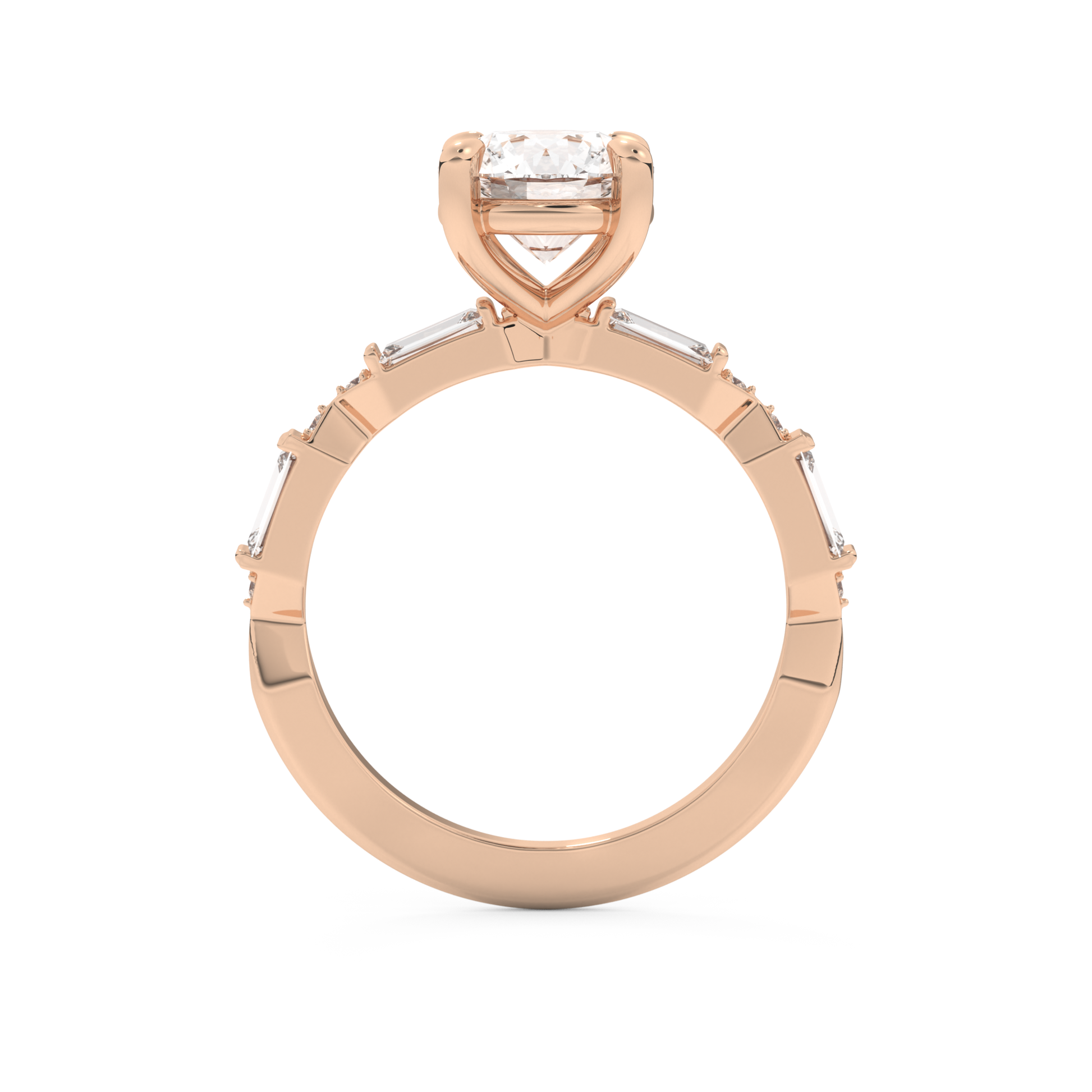 Round Cut 1.5 Carat Moissanite Ring – Pave Setting in Gold
