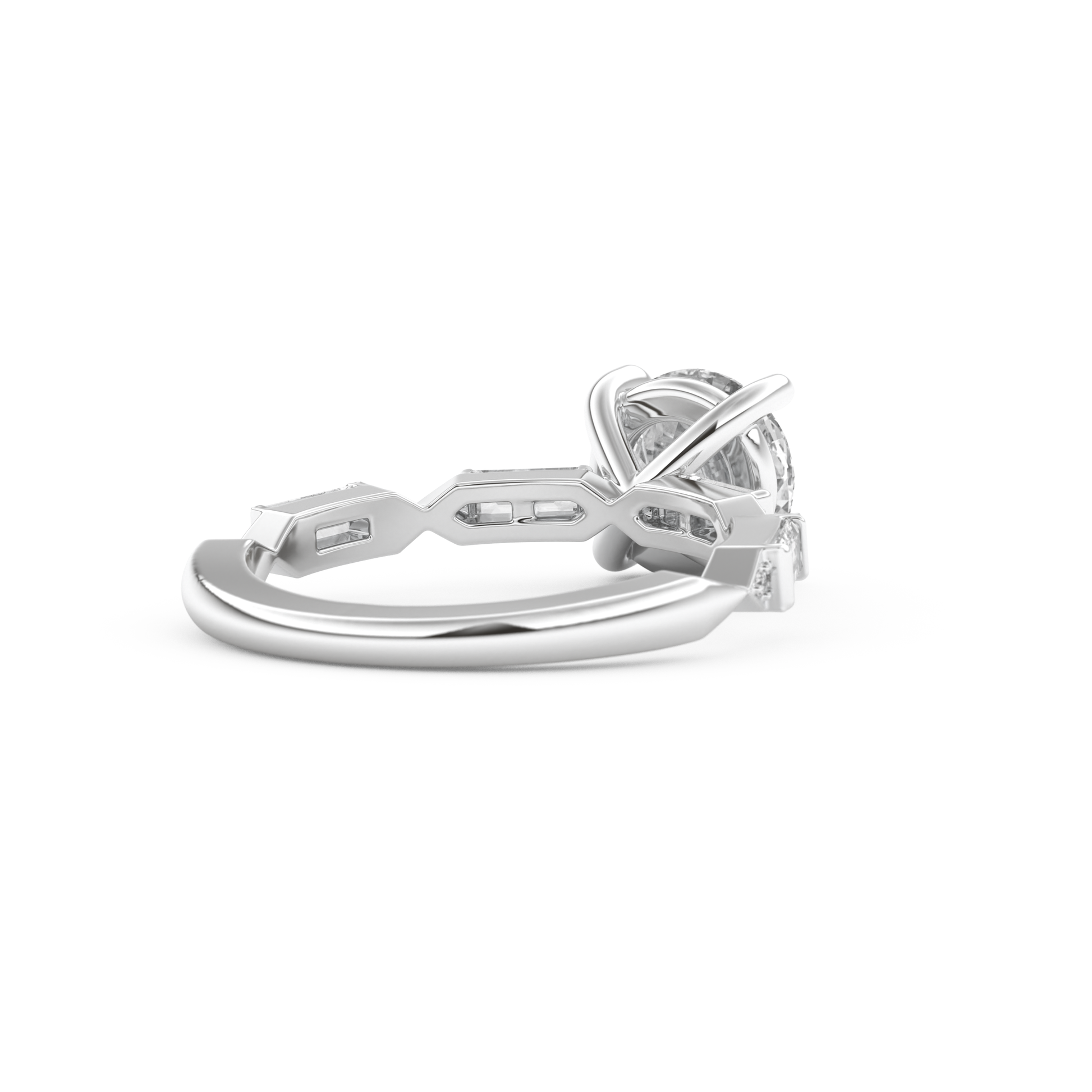 Round Cut 1.5 Carat Moissanite Ring – Pave Setting in Gold