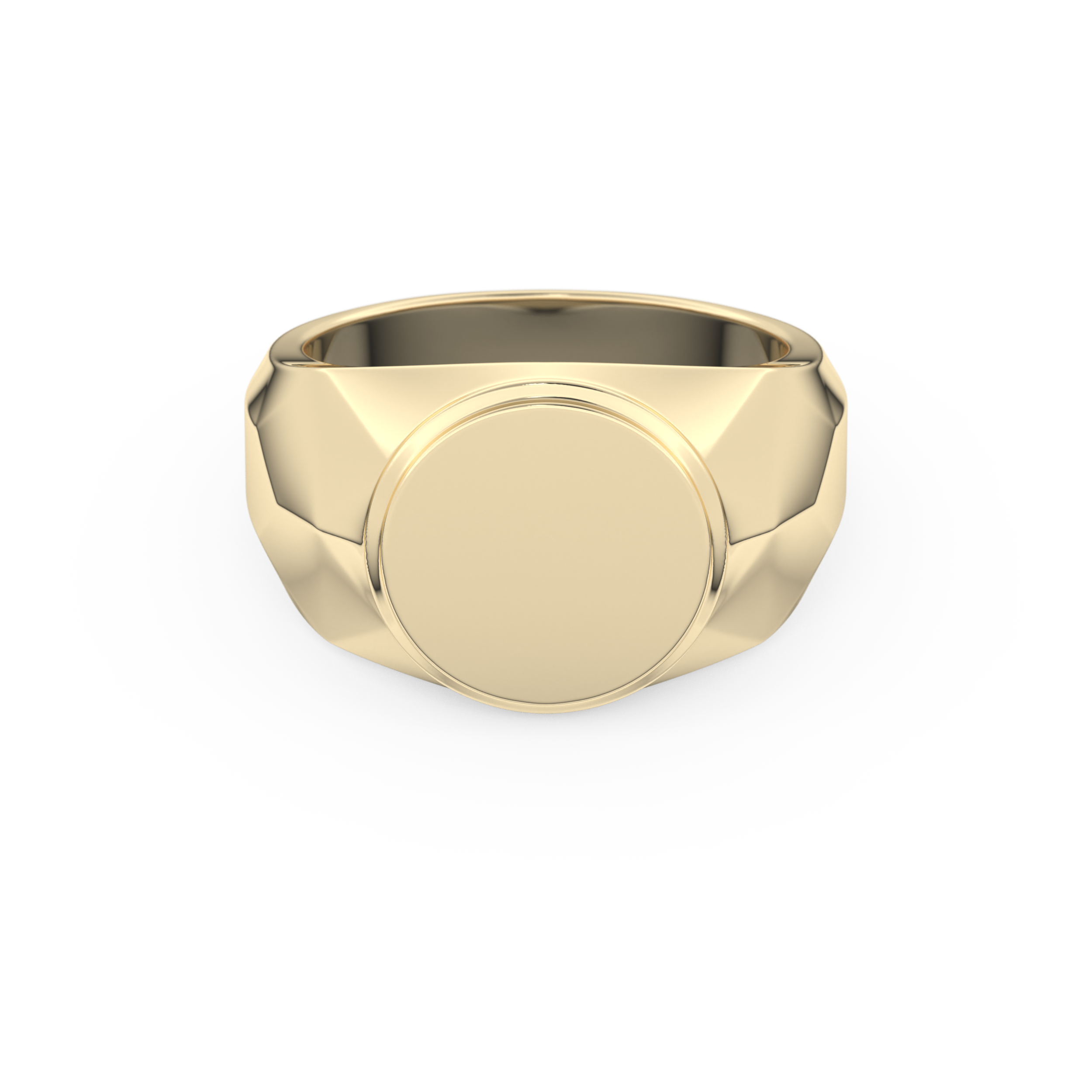 Signet Wedding Band Moissanite – Yellow, White, or Rose Gold