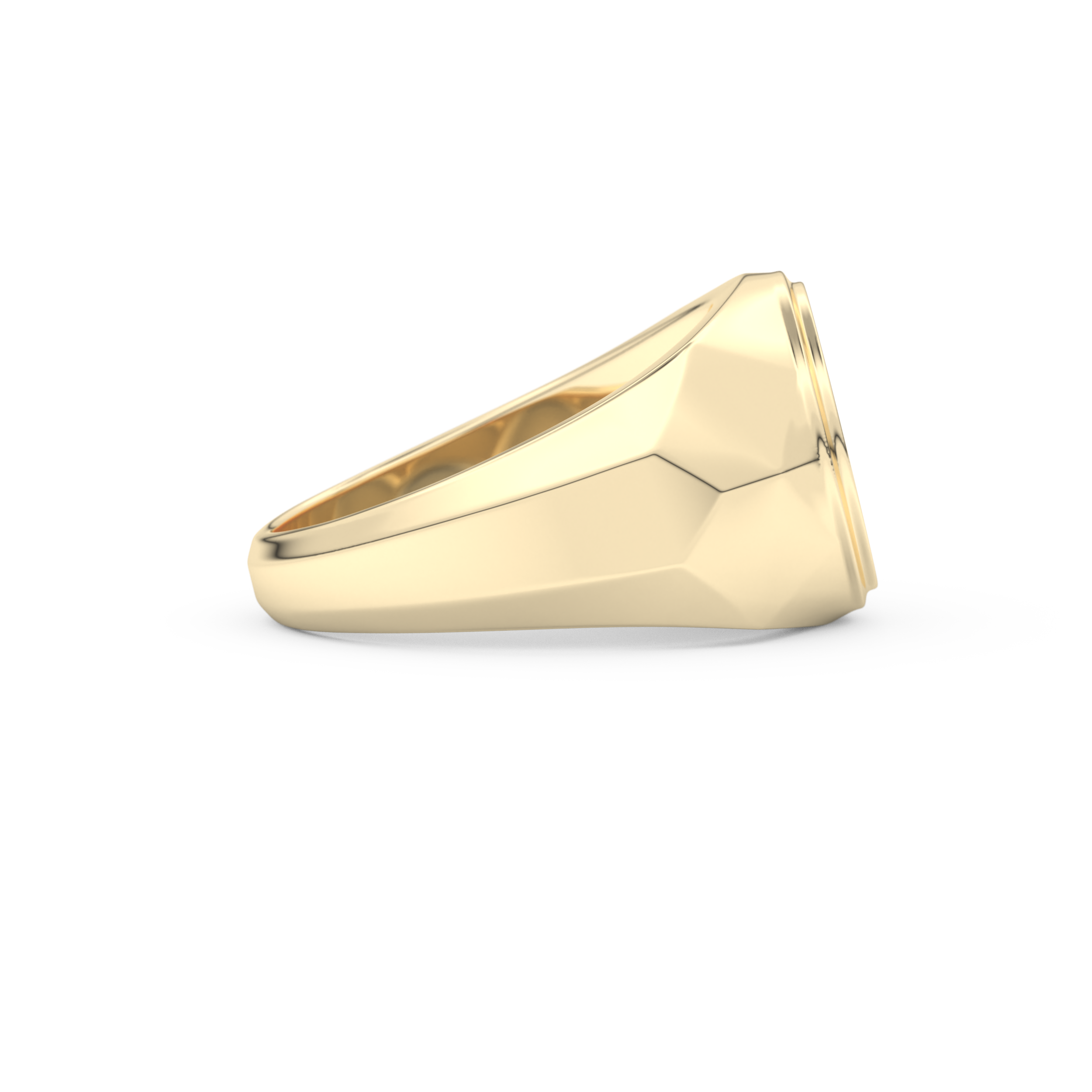 Signet Wedding Band Moissanite – Yellow, White, or Rose Gold