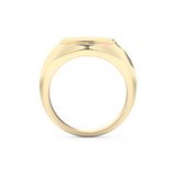 Signet Wedding Band Moissanite – Yellow, White, or Rose Gold