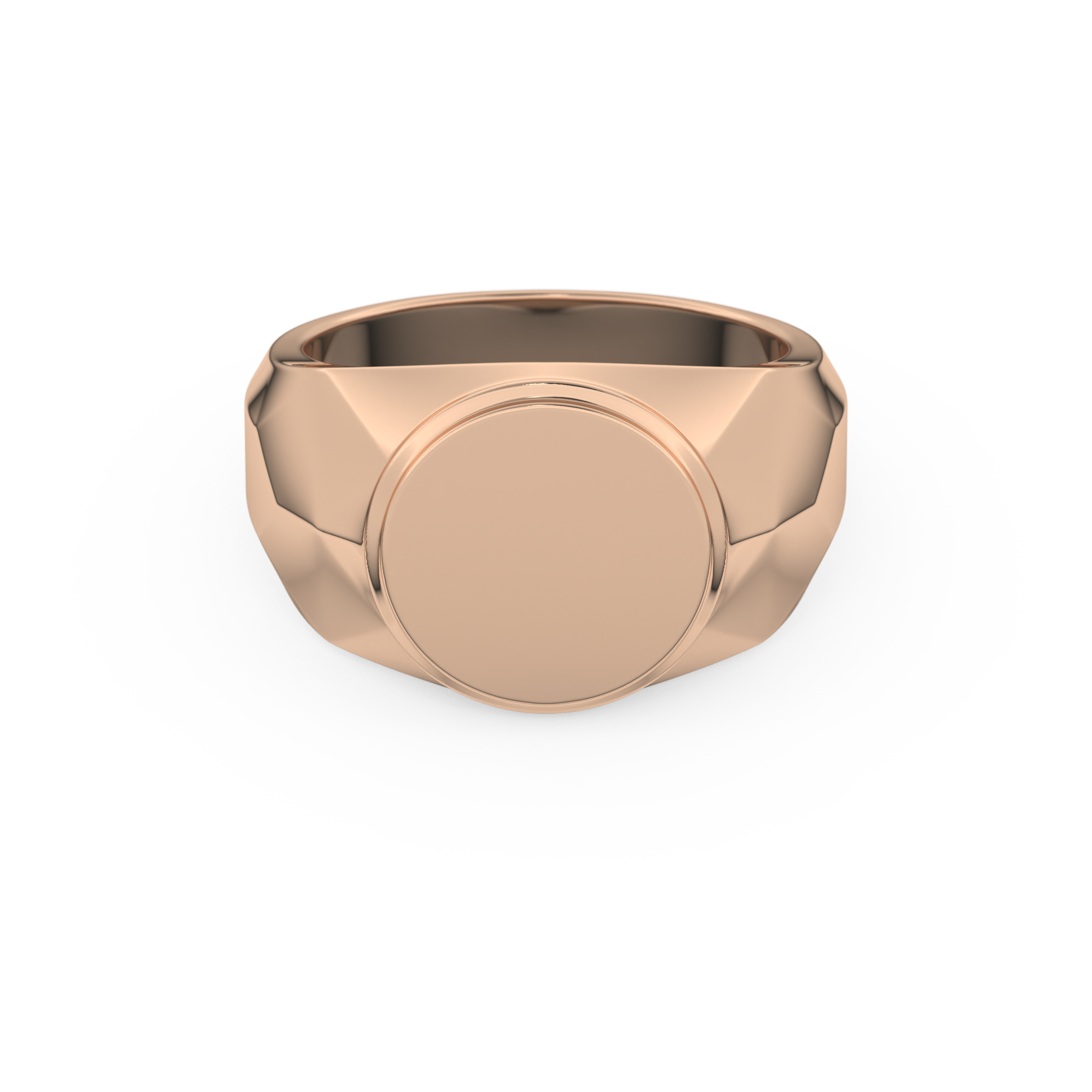 Signet Wedding Band Moissanite – Yellow, White, or Rose Gold