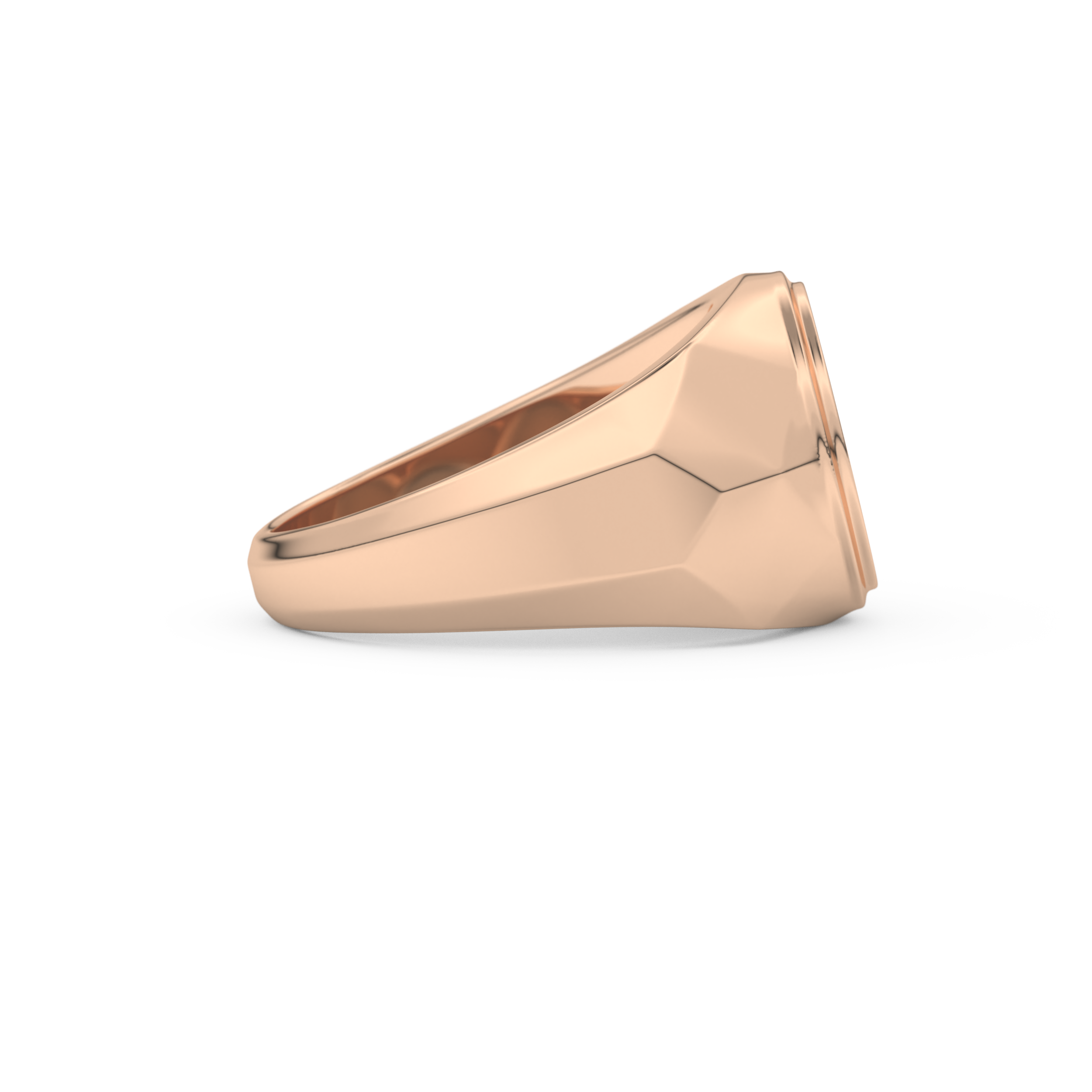 Signet Wedding Band Moissanite – Yellow, White, or Rose Gold