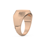 Signet Wedding Band Moissanite – Yellow, White, or Rose Gold