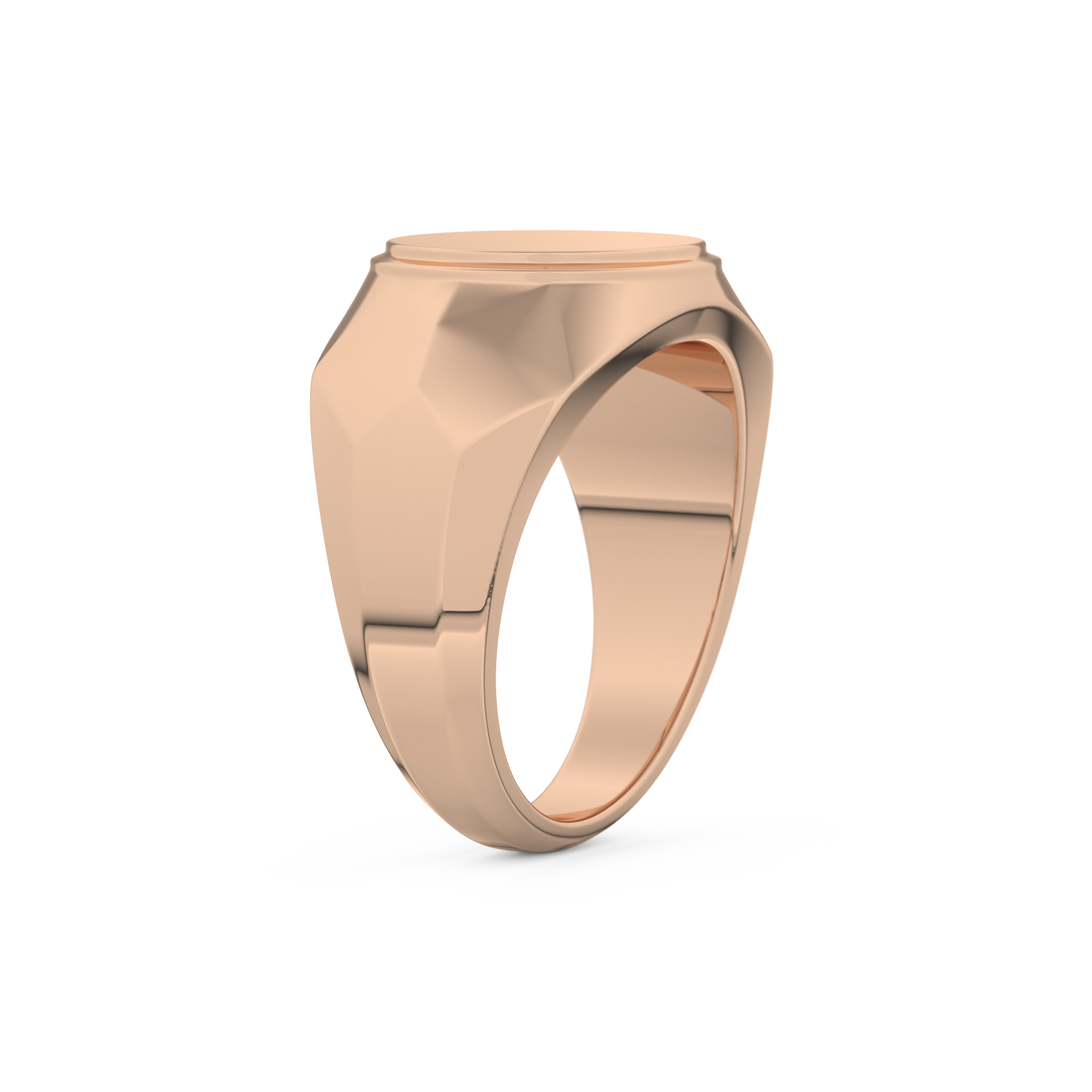 Signet Wedding Band Moissanite – Yellow, White, or Rose Gold