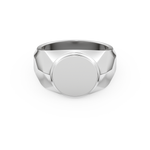 Signet Wedding Band Moissanite – Yellow, White, or Rose Gold