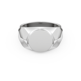Signet Wedding Band Moissanite – Yellow, White, or Rose Gold