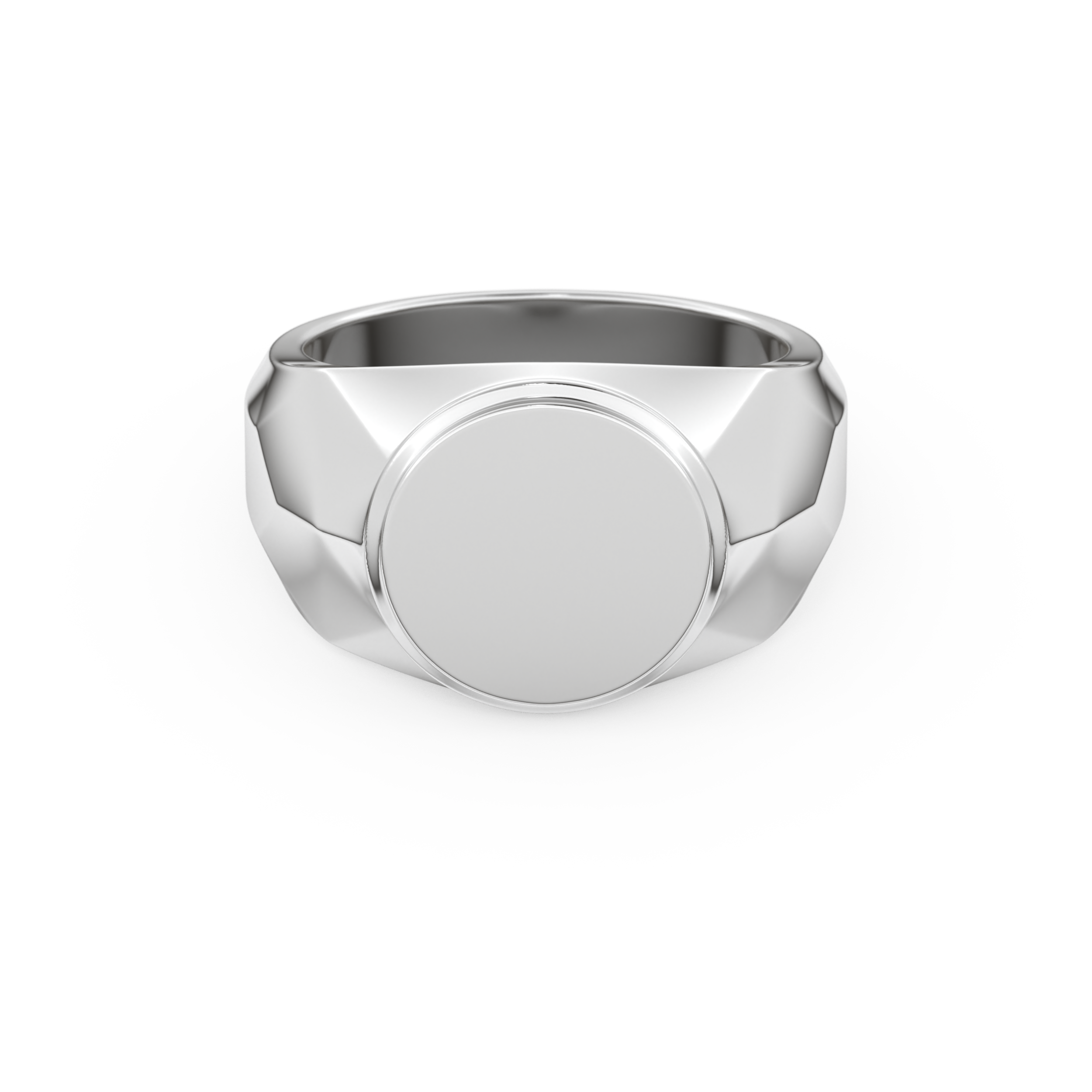 Signet Wedding Band Moissanite – Yellow, White, or Rose Gold